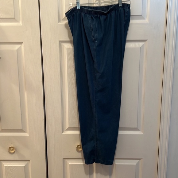 ALFRED DUNNER PULL-ON JEANS SIZE 18W SIDE POCKETS SOFT & VERY COMFORTABLE COTTON - Picture 7 of 9